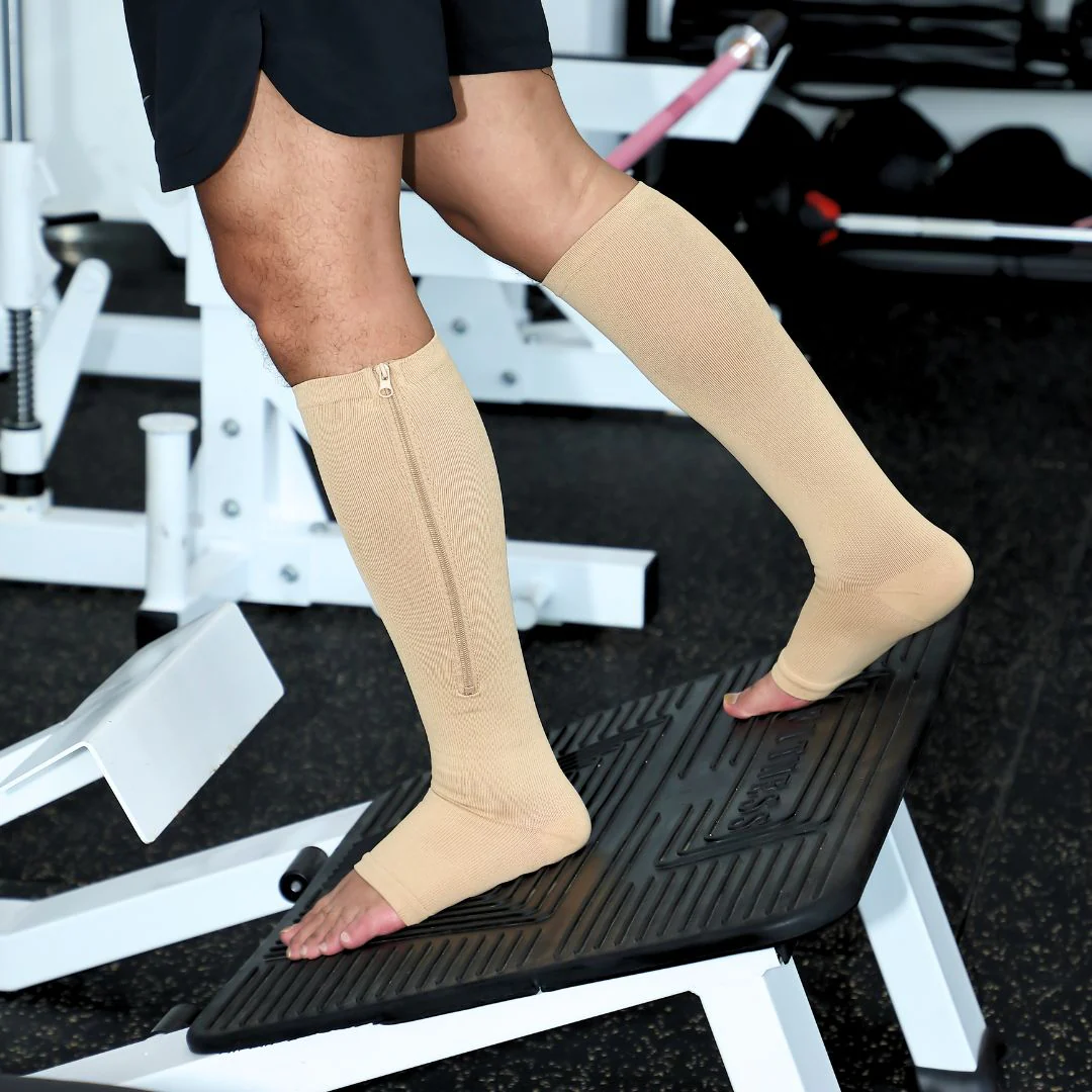 Zipper Toeless Compression Socks - Image 10